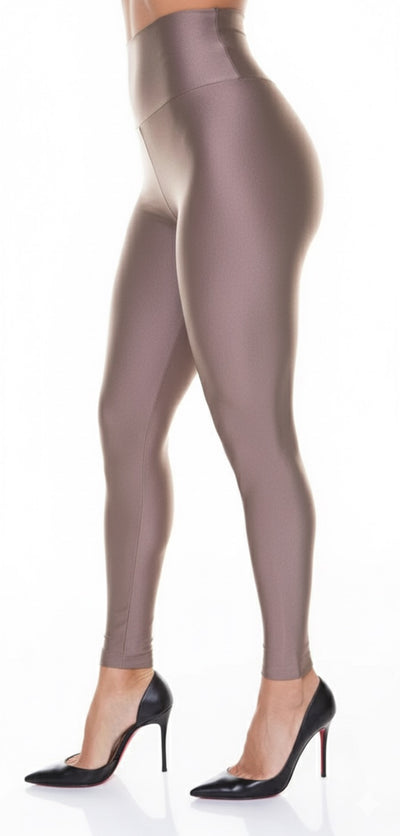 Legging Glossy Castanho