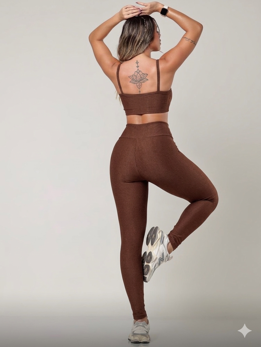 Copacabana Legging Set - Roasted Coffee