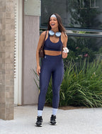 Arpoador Braided Legging Set - Navy