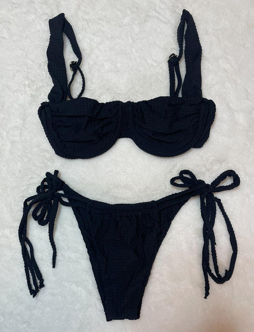 Bikini Black Bow - LubyLu
