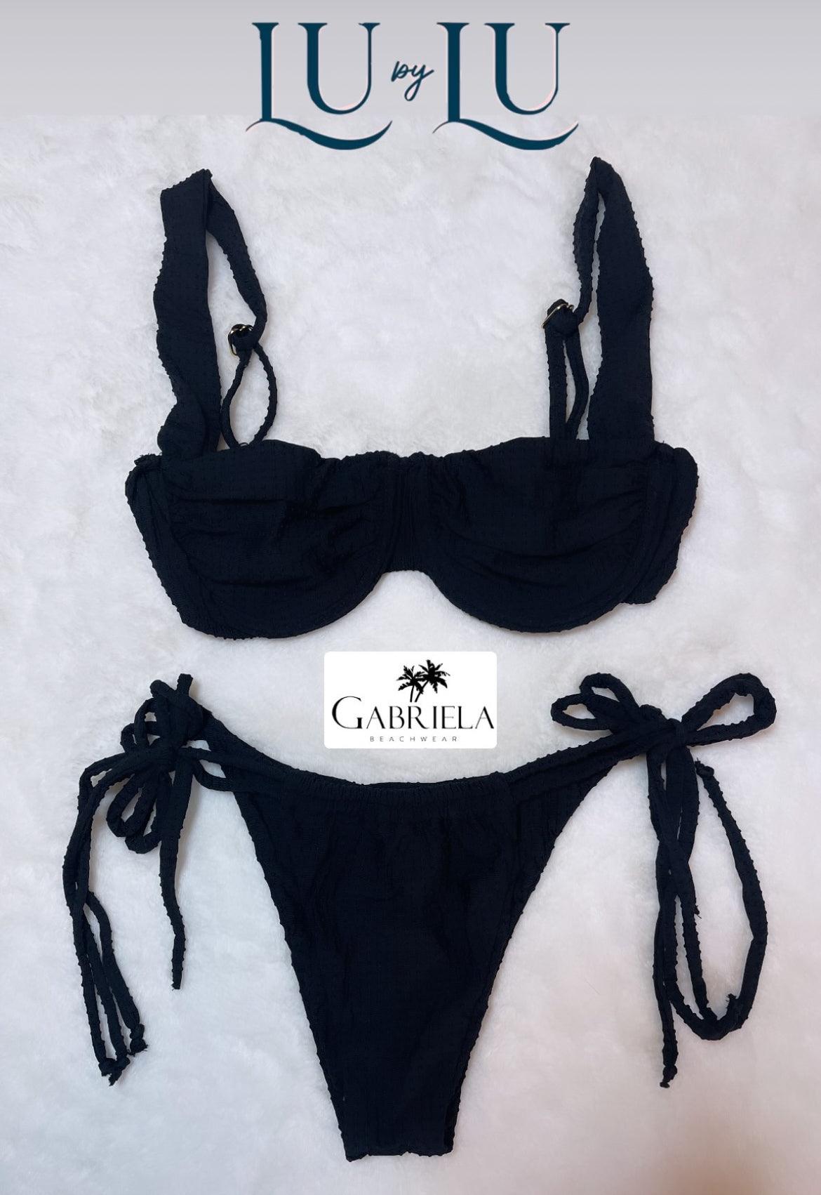Bikini Black Bow - LubyLu