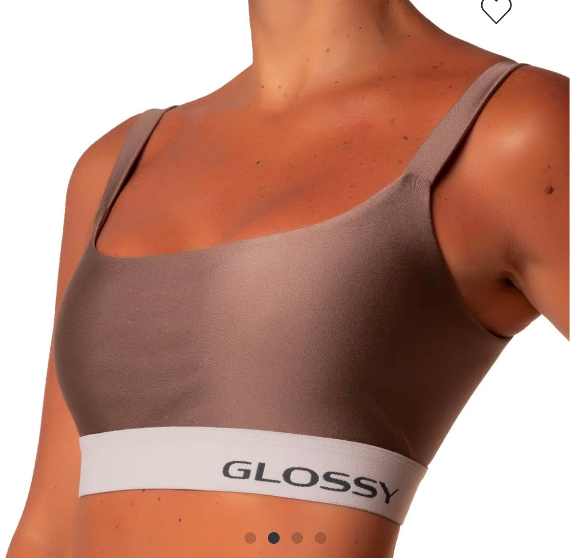 Top Glossy Castanho / Cinza