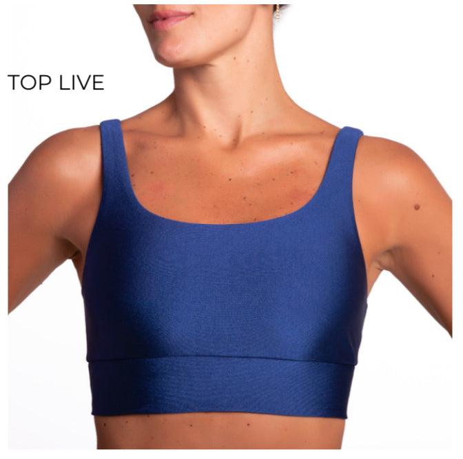 Top Live Glossy Blue Jeans - LubyLu