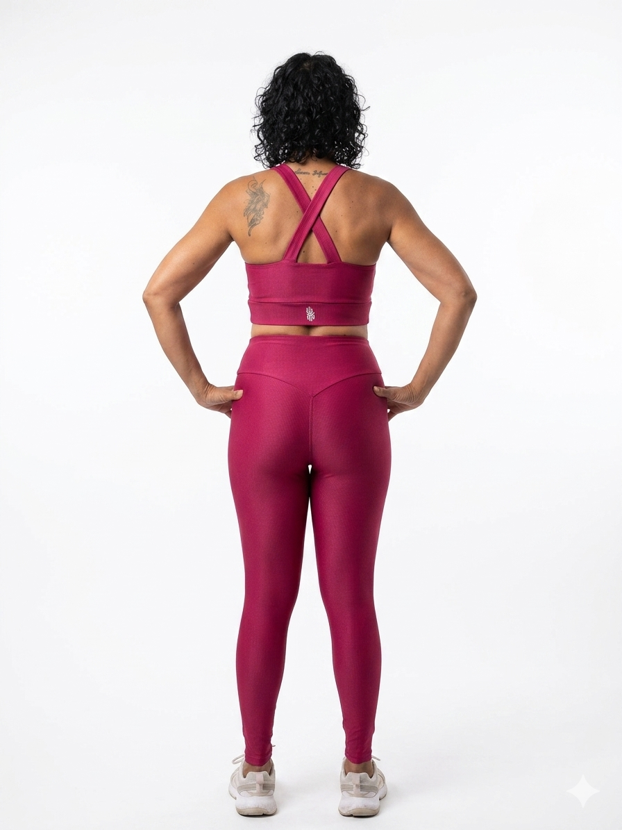 Arpoador Braided Legging Set - Cherry