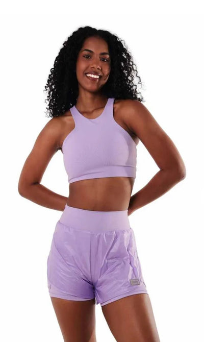 Top Trapézio Glossy Lilás