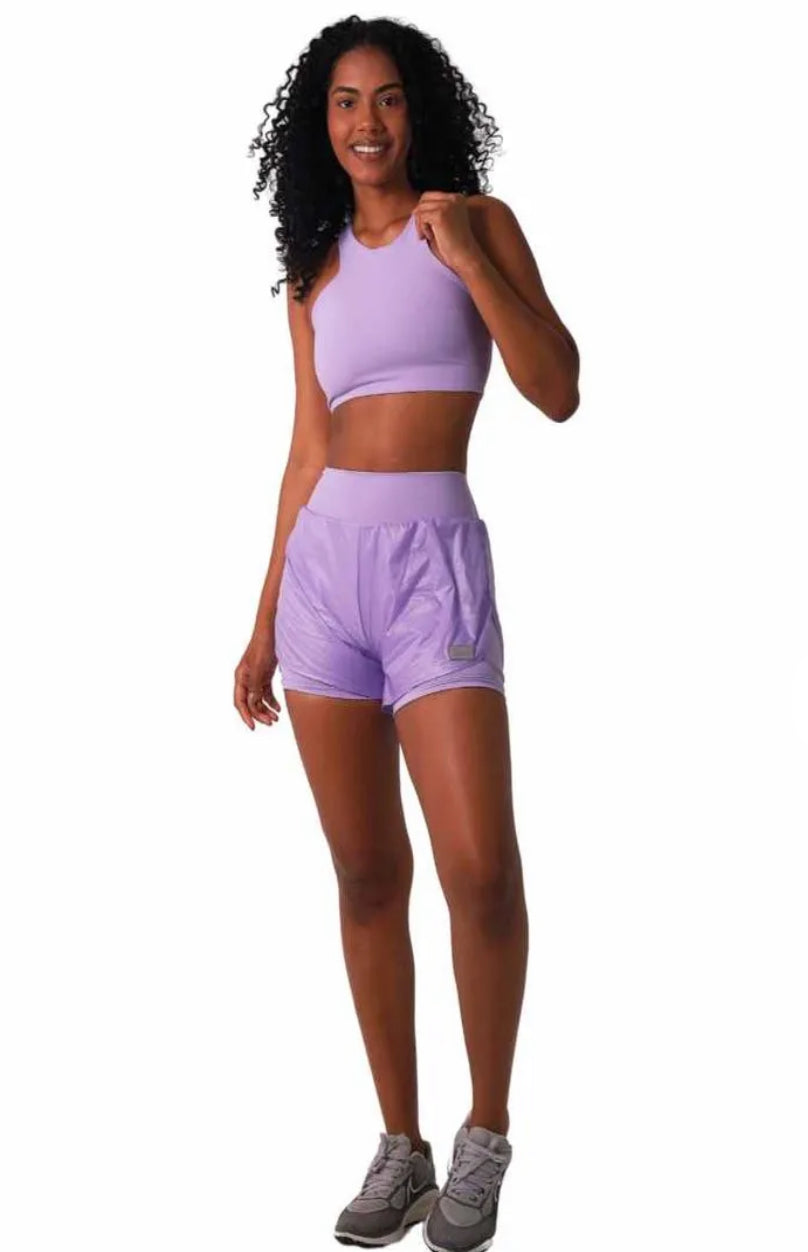 Short Pocket Glossy Lilac