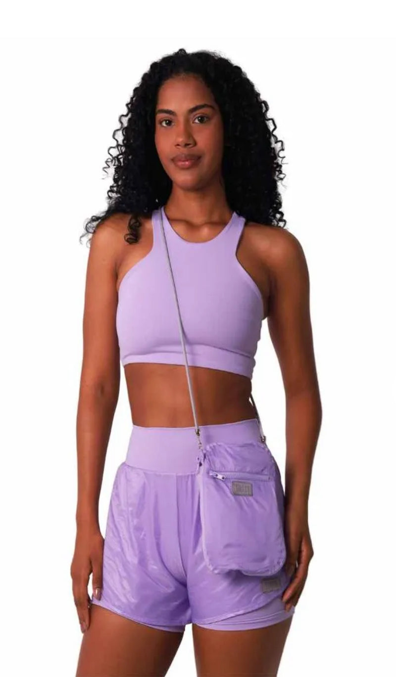 Top Trapézio Glossy Lilás