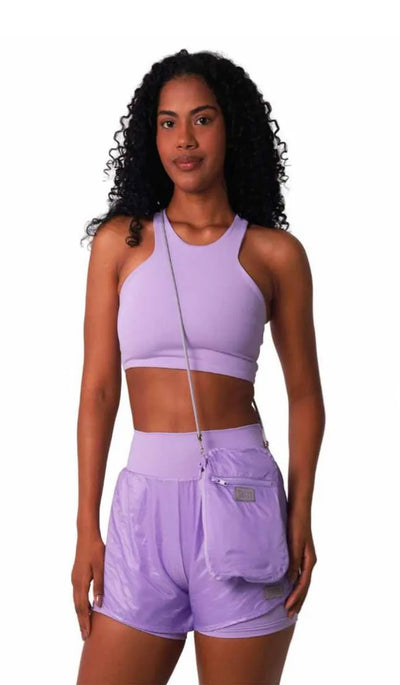 Top Trapézio Glossy Lilás
