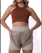 Short Pocket Glossy Areia