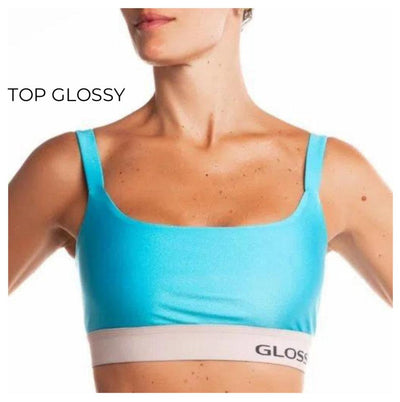 Top Glossy Azul Celeste - LubyLu