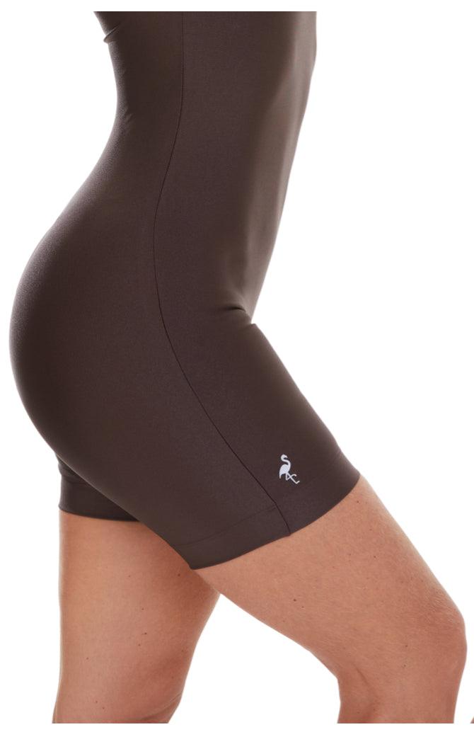 Short Jumpsuit Glossy Café - LubyLu