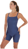 Short Jumpsuit Glossy Blue Jeans
