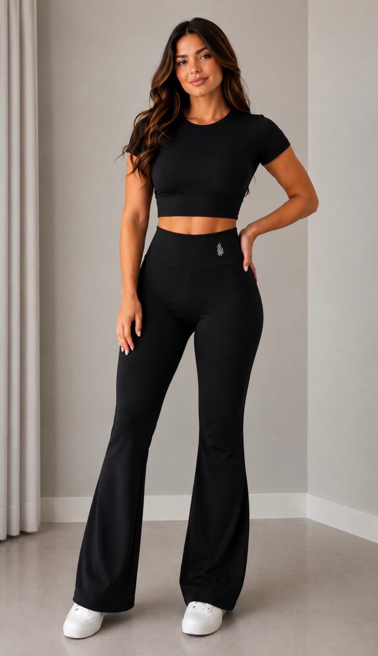 Flare Pants Set - Black