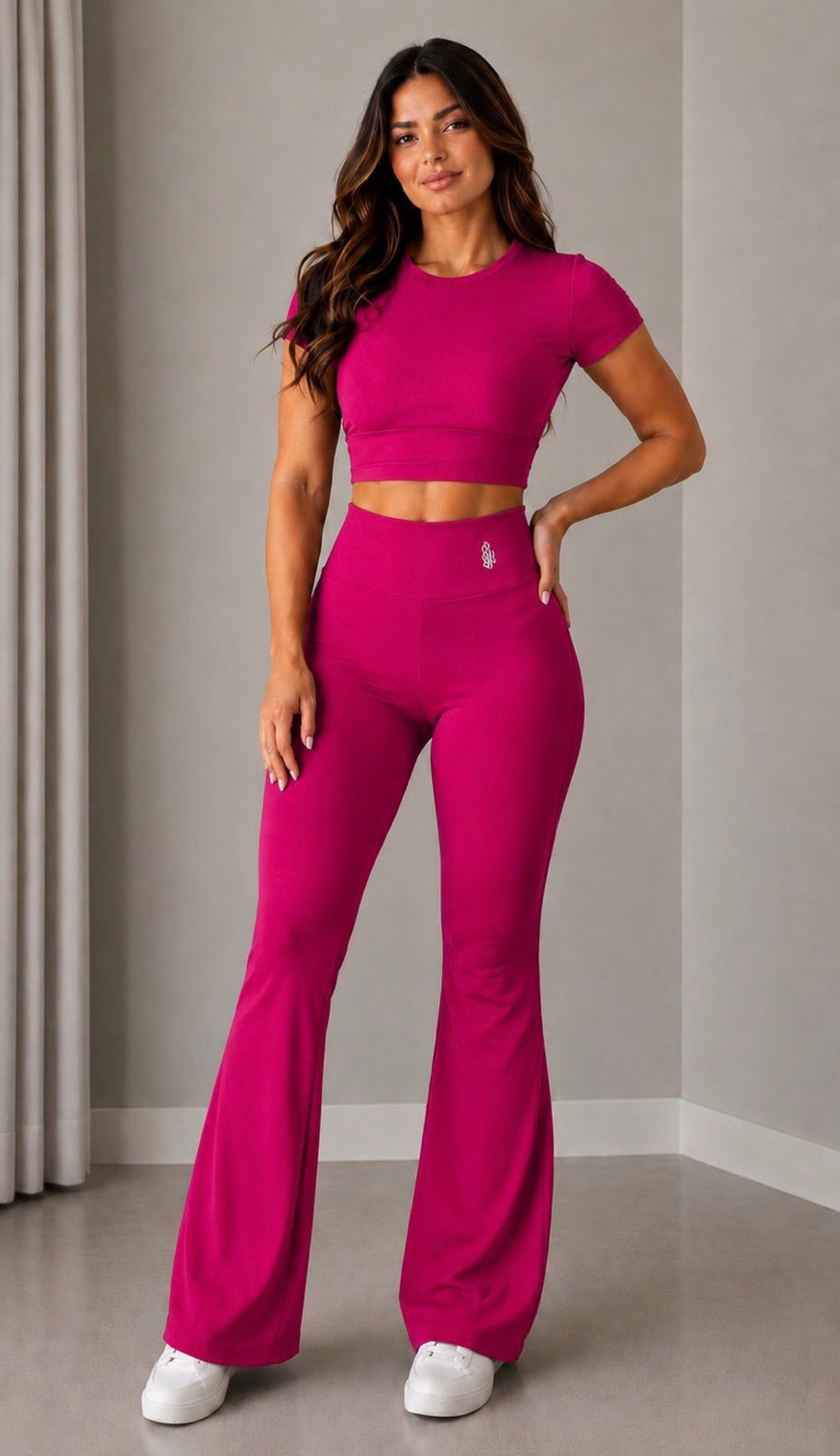 Flare Pants Set - Fuchsia
