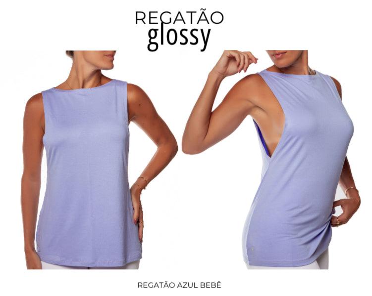 Tank Top Regatão Glossy Azul Bebê - LubyLu