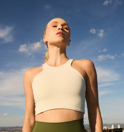 Top Trapézio Glossy Areia