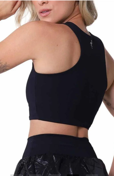 Top Trapézio Glossy Preto