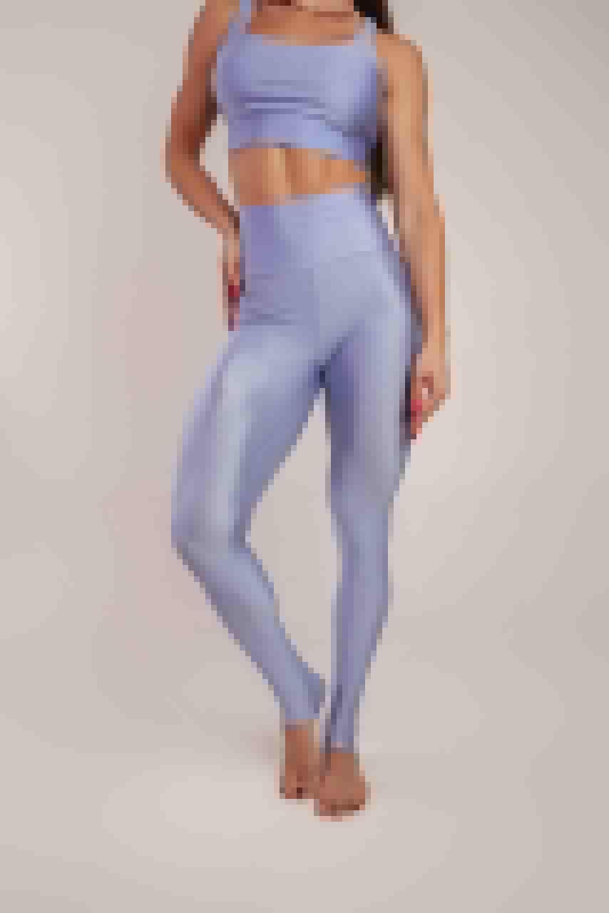 Legging Glossy Azul Bebê - LubyLu