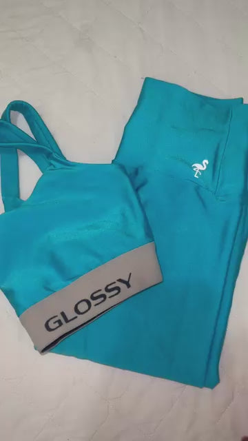 Legging Glossy Blue Sky